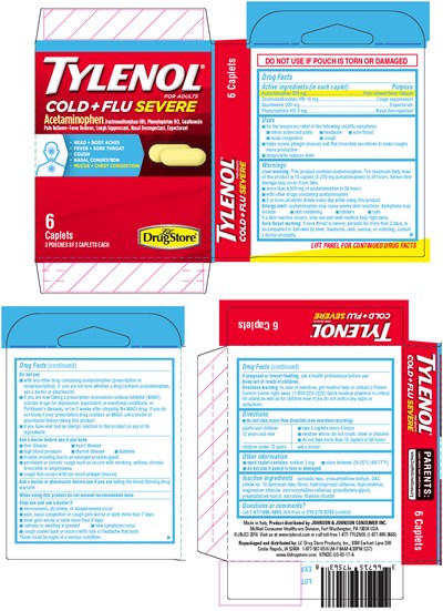 PRINCIPAL DISPLAY PANEL - 6 Caplet Pouch Carton - tylenol 01