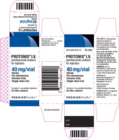 protonix-04.jpg PRINCIPAL DISPLAY PANEL - 40 mg Vial Carton - protonix 04