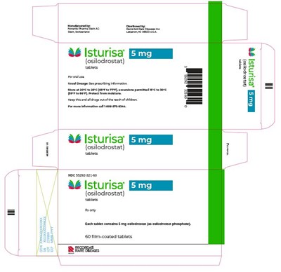 Isturisa (osilodrostat) tablets, 5 mg label - image 02