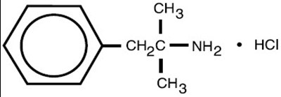 phentermine-01.jpg Chemical Structure - phentermine 01