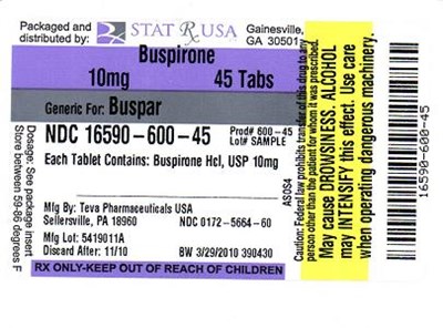 Buspirone 10mg Label Image (Buspirone 10mg Label)