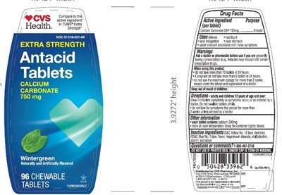 image-01.jpg CVS Extra Strength Antacid Calcium Carbonate 96 Chewable tablets - image 01