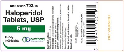 haloperidol-tablets-usp-09.jpg PRINCIPAL DISPLAY PANELNDC 58657-703-10Haloperidol Tablets, USP5 mgRx Only1000 Tablets - haloperidol tablets usp 09