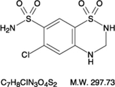 Hydrochlorothiazide Chemical Structure (2817a13e 1e33 4429 8eca 78dc1191aa3d 02)