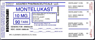 Image Label (Montelukast Sodium 10mg Tab For Glenmark 5)