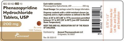200 mg Label (Phenazopyridine Hydrochloride Tablets Usp 3)