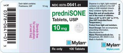 Prednisone Tablets, Usp 10  mg Bottle Label (Image 02)