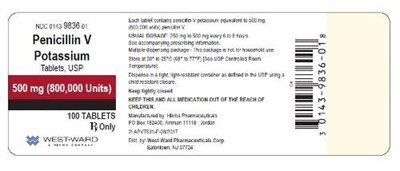 Penicillin V Pot.tabs 500mg-100tabs (Penicillin V Potassium Tablets Usp 3)