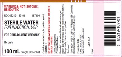 Package Label (PRINCIPAL DISPLAY – Sterile Water for Injection, USP Vial Label)