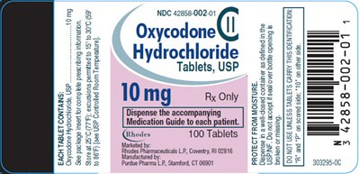 PRINCIPAL DISPLAY PANEL - 10 mg Tablet Bottle Label - oxy 04