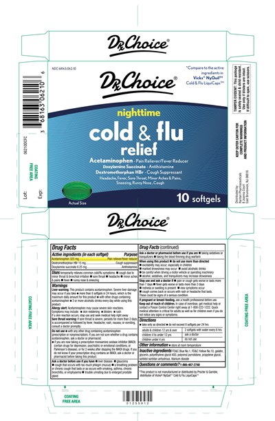 DRx Choice nighttime cold & flu relief 10 softgels - 995