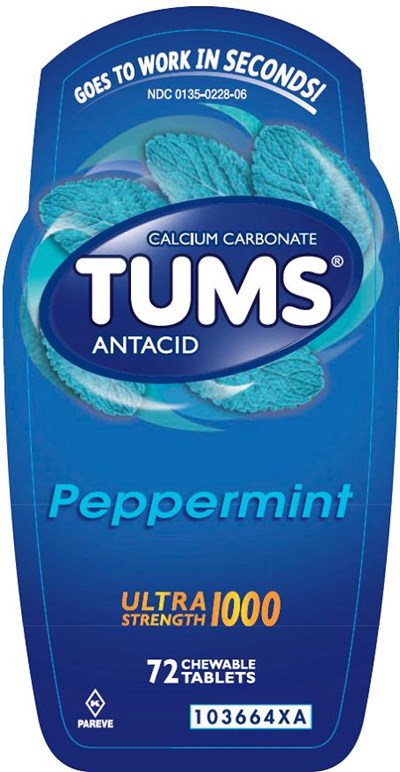 Tums Ultra Peppermint 72 count front label - image 04