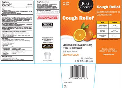 Dextromethorphan Hbr 15 mg (Adult Cough Relief Orange Liquid 1)