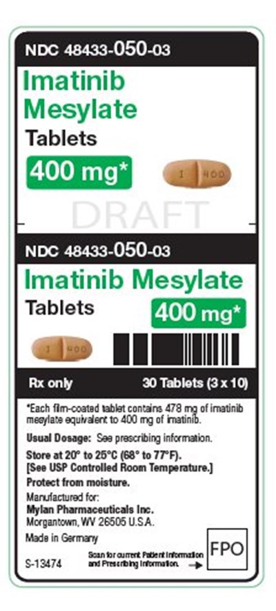Imatinib Mesylate Tablets 400 mg Unit Carton Label (Image 09)