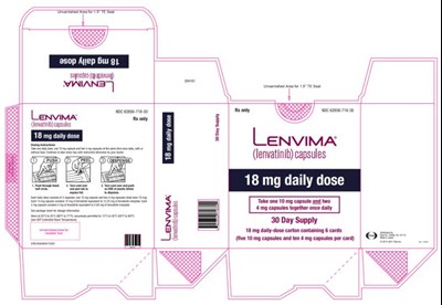 lenvima-0f.jpg NDC 62856-708-05Lenvima(lenvatinib) capsules8 mg daily dose - lenvima 0f