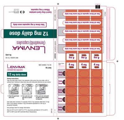 lenvima-15.jpg NDC 62856-724-05Lenvima(lenvatinib) capsules24 mg daily dose - lenvima 15