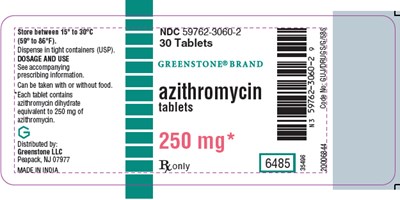 azithromycin-04.jpg PRINCIPAL DISPLAY PANEL - 250 mg - 30 Tablet Bottle Label - azithromycin 04