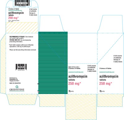 azithromycin-23.jpg PRINCIPAL DISPLAY PANEL - 250 mg - 3 Carton Box - 2198 - azithromycin 23