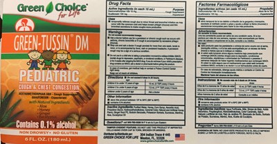 Green Tussin Pediatric Label (Labelimage)