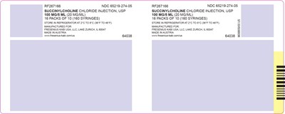 Package Label (PRINCIPAL DISPLAY – Succinylcholine 5 mL RFID Shipper Label)