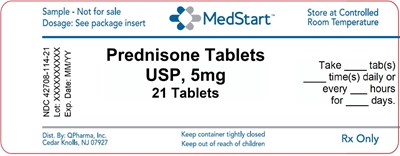42708-114-21 Predisone Tablets USP 5mg x 21 - prednisone tablets 5mg 10 mg 20 mg 2