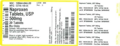 Label Graphic- Naproxen 500mg 20s - 10544 044 20 53746 190 05 Rev2