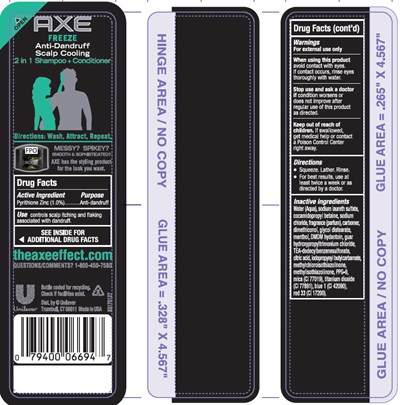 Axe Freeze Antidandruff Shampoo 12oz Back Pdp (Axefreezesh12ozback)