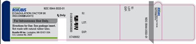rixubis-31.jpg PRINCIPAL DISPLAY PANEL - 5 mL Vial Label - NDC 0944-3033-01 - rixubis 31
