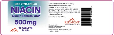 niacin-02.jpg PRINCIPAL DISPLAY PANEL - 500 mg Tablet Bottle Label - niacin 02