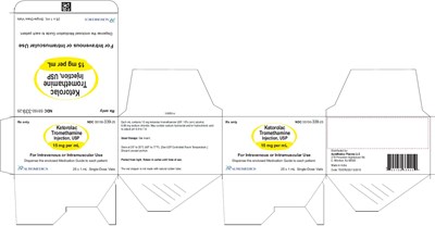 PACKAGE LABEL-PRINCIPAL DISPLAY PANEL-15 mg per mL - Container-Carton (25 Vials) - ketorolac fig3
