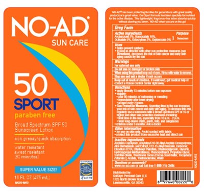 No-adsun Care50sportparaben Free16 Fl Oz (475 mL) (No Ad Spf 50 Sport 01)
