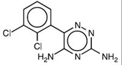 lamotrigine-str.jpg Chemical Structure - lamotrigine str