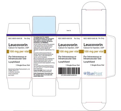 Carton - Leucovorin Calcium for Injection USP 100mg per vial - leuco carton 100mg v4