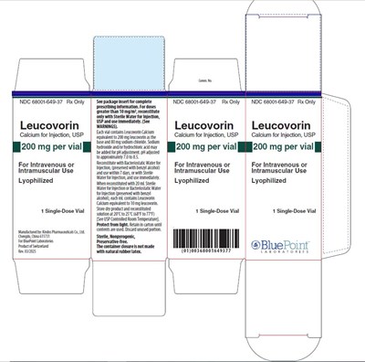 Carton - Leucovorin Calcium for Injection USP 200mg per vial - leuco carton 200mg v4