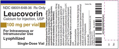 Vial Label - Leucovorin Calcium for Injection USP 100mg per vial - leuco vial 100mg v4