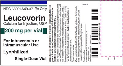 Vial Label - Leucovorin Calcium for Injection USP 200mg per vial - leuco vial 200mg v4