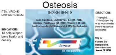 Ingredients (Osteosis Lable)