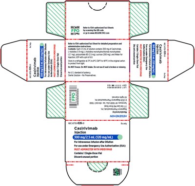 casirivimab-imdevimab-04.jpg PRINCIPAL DISPLAY PANEL - 300 mg/2.5 mL Modified Vial Label - REGN10933 - casirivimab imdevimab 04