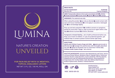 3 oz roll-on - Oasis Lumina Label 021023