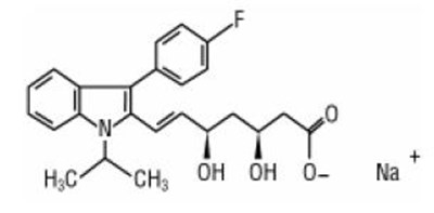Structural formula for fluvastatin - image 1