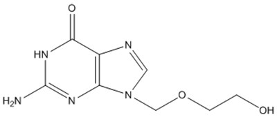 "image Description" (Acyclovir Ointment Structure)