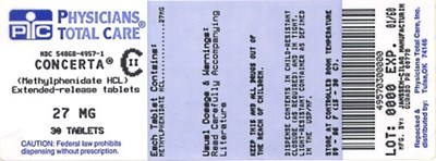 Principal Display Panel (27 mg Tablet Label)