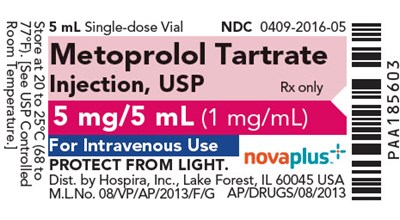 metoprolol-03.jpg PRINCIPAL DISPLAY PANEL - 5 mL Vial Label - metoprolol 03