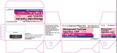 metoprolol-04.jpg PRINCIPAL DISPLAY PANEL - 5 mL Vial Carton - metoprolol 04
