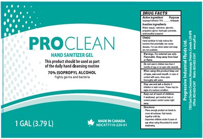 proclean-01.jpg PRINCIPAL DISPLAY PANEL - 3.79 L Bottle Label - proclean 01