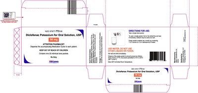 Diclofenac Potassium for Oral Solution USP  Carton Label - diclo carton 2