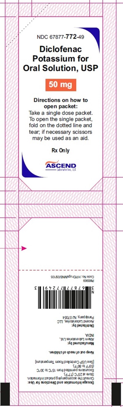 Diclofenac Potassium for Oral Solution USP Sachet  Label - diclo pouch 2