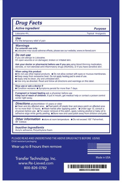 Drug Facts Panel (Lido.20countpatch.back.v4)