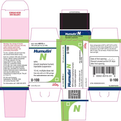 Humulin N Vial Carton Nl089