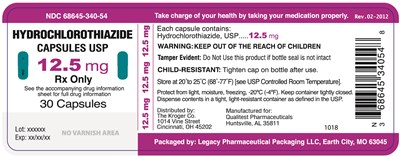 Hydrochlorothiazide Capsules USP Bottle Label - hydrochlorothiazide capsules 2